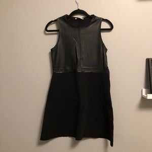 Zara Knit leather and knit dress